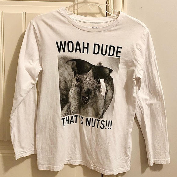 🦚Pick 2/$12- Children’s Place White Long Sleeve Graphic Tee- Size Large 10/12 - Picture 1 of 3